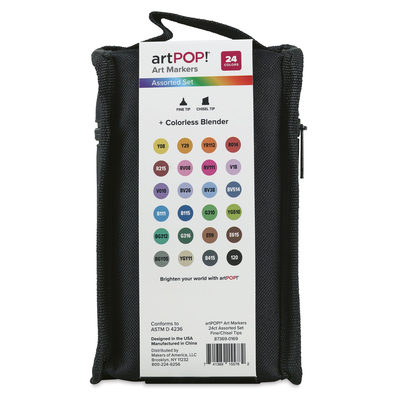 artPOP! Alcohol Markers – Double Tipped Art Marker Set – Alcohol-Based Ink – Chisel & Fine Tips - 24 Colors with Blender – Alcohol Markers for Sketching, Illustration & Adult Coloring